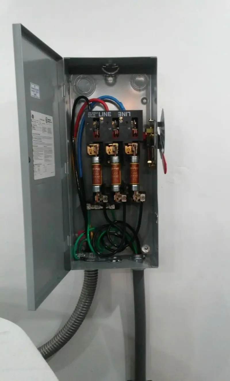 Three-phase disconnect switch installed for Electrical Wiring & Rewiring in Dover
